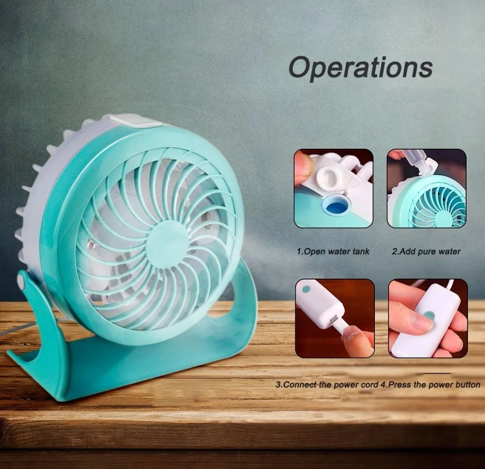 4 режима тихий USB вентилятор маленький и милый охлаждающий мини Настольный 180