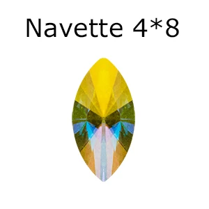 Navette 4x8 50 шт украшение ногтя стразами для ногтей искусство Стекло Кристалл AB плоская задняя сторона не горячей фиксации страз клей на Рождество декор супер блестящий - Цвет: Navette 4x8