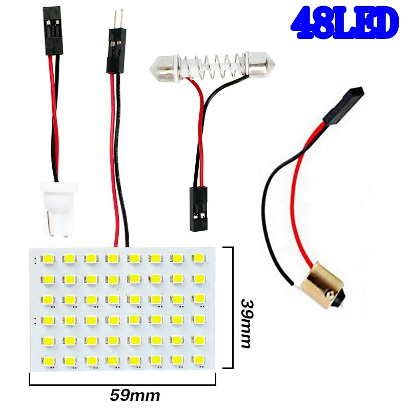 12 36 48 SMD 2835 LED авто купольный панельный светильник Интерьер автомобиля лампа для