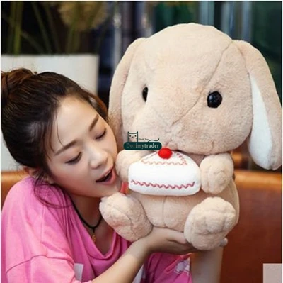 Cake Rabbit Dorimytrader 75cm Большой симпатичный мягкий мультфильм Bunny плюшевый игрушка 30 см Большой фаршированный животный кролик Кукла подушка Girl Prsent DY60048 - Цвет: Cake Rabbit