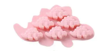 pink Форма животного десертные чашки плесень шоколадный лед решетки плесень 6 динозавров силиконовая для десерта чашка кремнезема торт силикагель выпечки инструмент - Цвет: pink