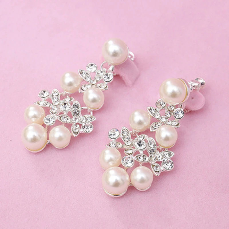 Роскошные серебряные свадебные аксессуары для волос жемчужные стразы тиары