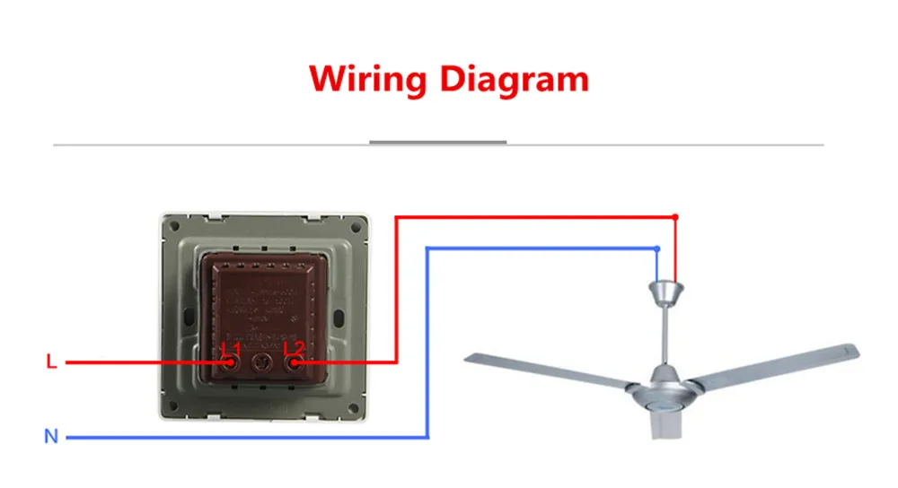 Высокое качество 86 Тип настенный выключатель вентилятор переключатель контроля