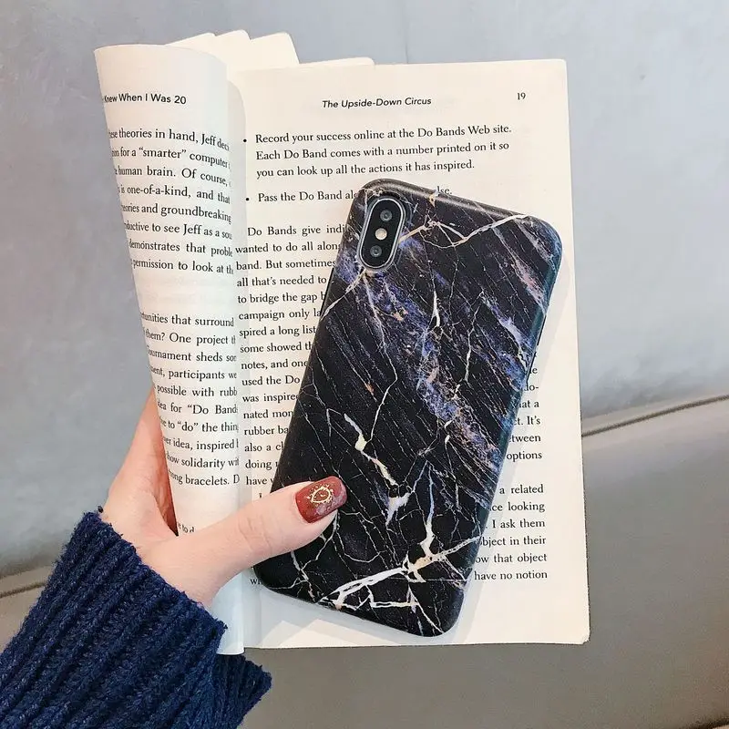 Мраморный полосатый силиконовый чехол для iPhone XR X XS Max 6 6S 7 8 Plus милый Модный мягкий