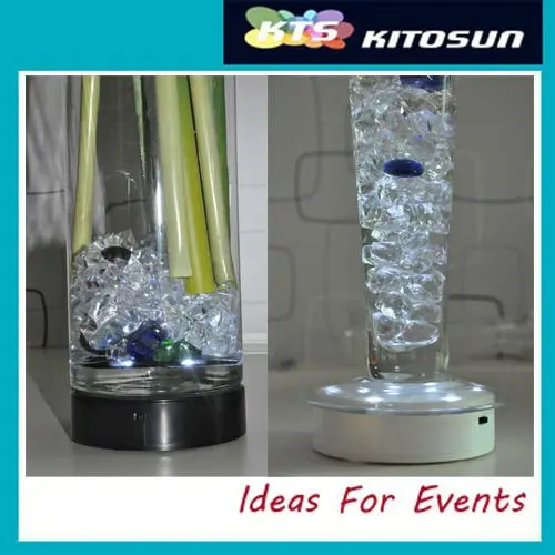 10pcs/lot direct manufacture of wedding durable fairy lights 4 inch Vase Base Led Light