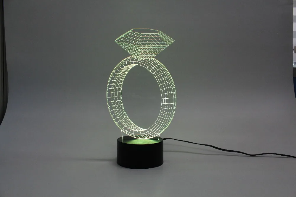 Светодиодный ночник 3D зеркальный светильник забасветильник для маленькой