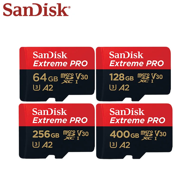 

Карта памяти microSDXC, 400 ГБ, 128 ГБ, 64 ГБ, U3 V30, для 4K UHD