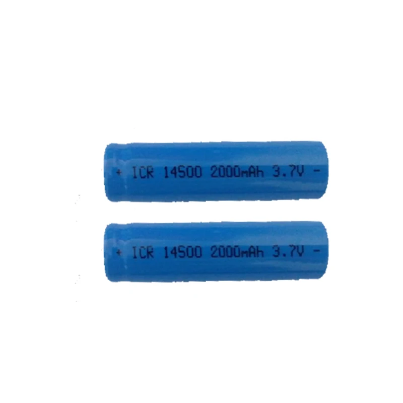 

The strong light flashlight rechargeable 3.7 V 14500 2000mAh battery lithium battery
