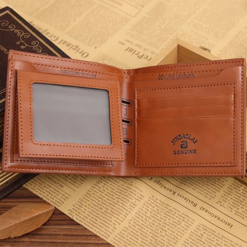 Топ 2020 Винтажный Мужской кожаный брендовый Роскошный кошелек короткие тонкие