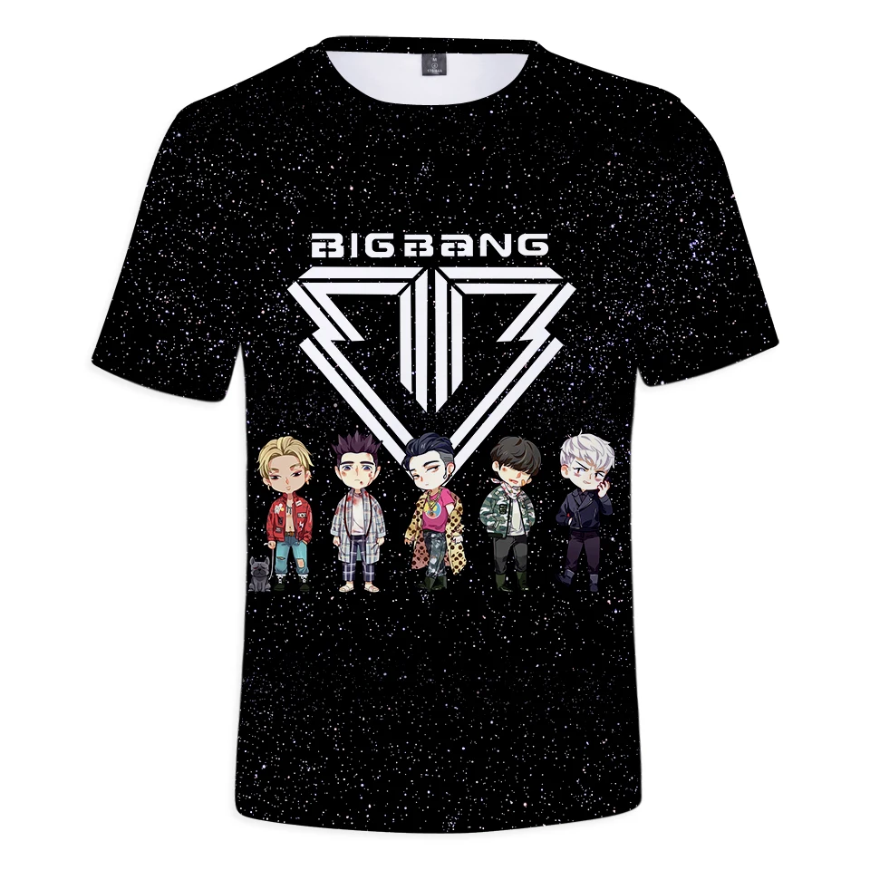 Футболка BIGBANG в Корейском стиле для мужчин и женщин уличная одежда хип хоп с