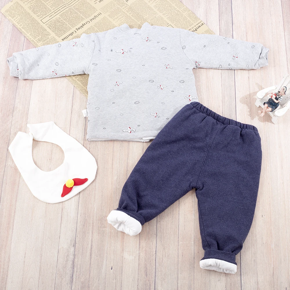 Комплект осенне-зимней одежды для новорожденных 3 предмета YG82029 Детский костюм с