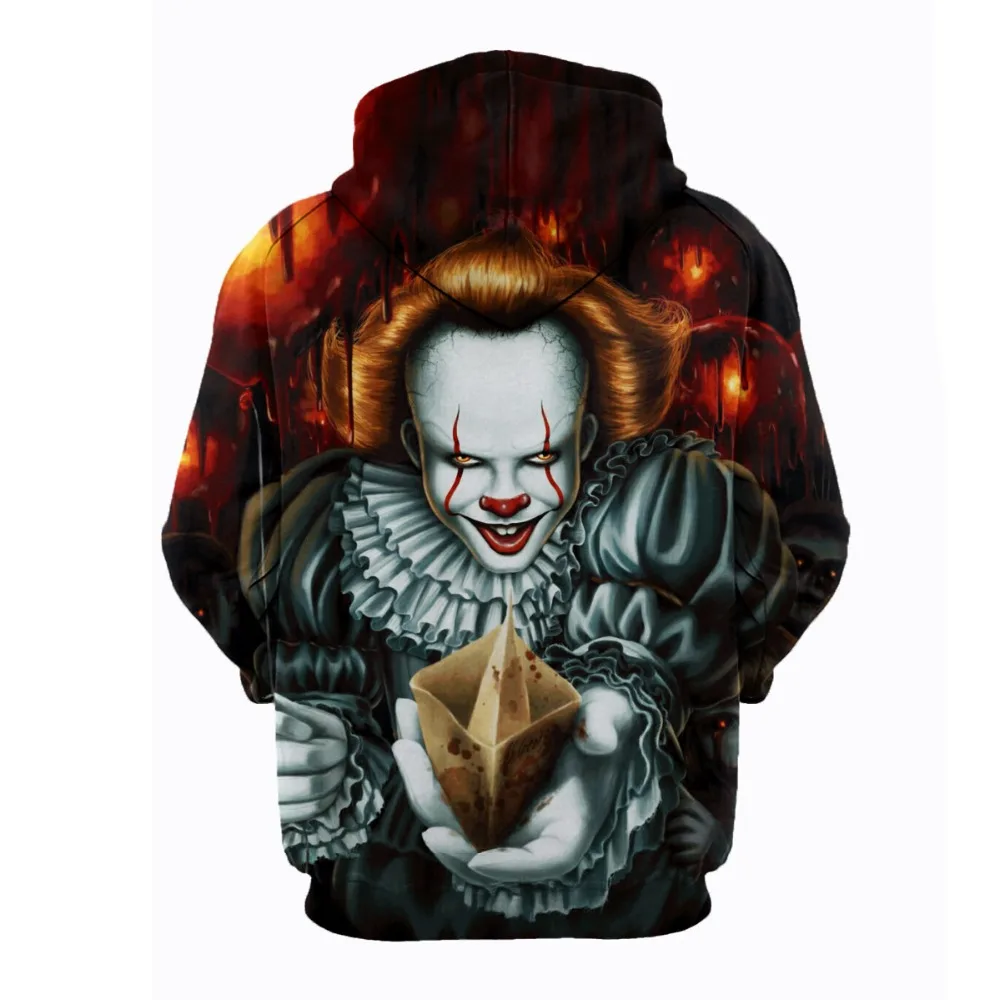 CostumeBuy Стивен Кинг это Косплей Костюм Толстовка толстовки пальто Джокер Пенни Вайз пуловеры костюм толстовки с принтом L920