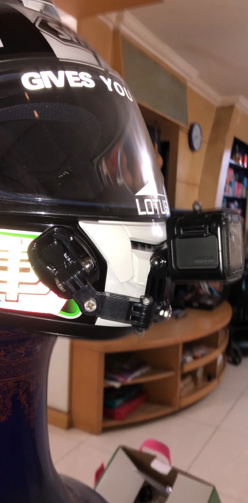 Крепление на мотоциклетный шлем изогнутый клейкий кронштейн для Xiaomi yi 4K Gopro Hero 7 6 5 4 3 SJCAM sj4000 Eken H9 аксессуары для экшн-камеры