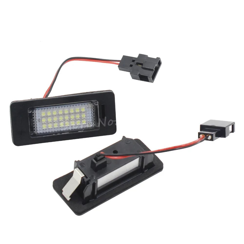 2 шт. 24 светодиода 3528SMD светильник ка номерного знака разъемы для 5 дверей Audi A4 B8 TT07