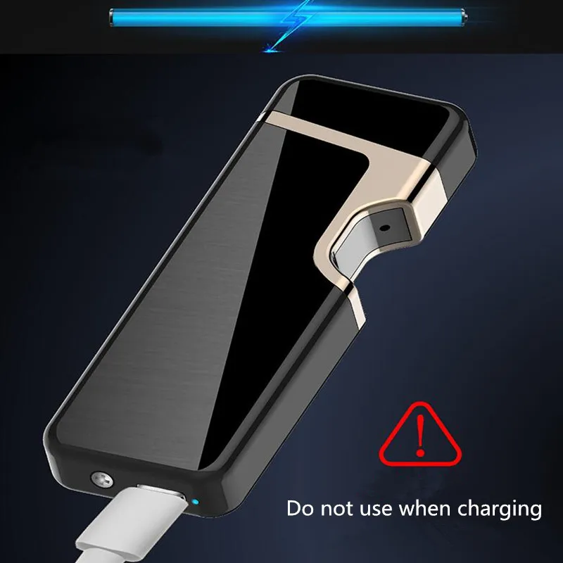 Инфракрасная Индукционная зажигалка USB зарядка двойная дуга ветрозащитная