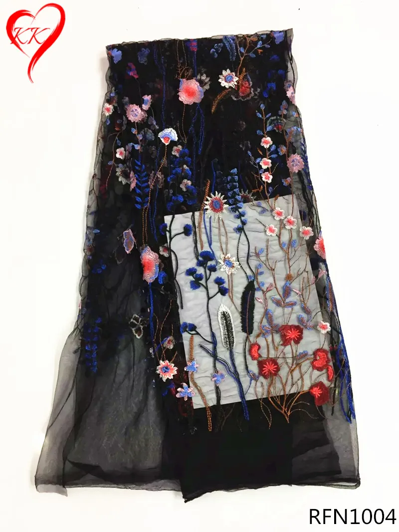 RFN1005 KK Net lace fabric high quality African tulle embroidery 2017 french Nigerian fabrics for wedding dress | Дом и сад