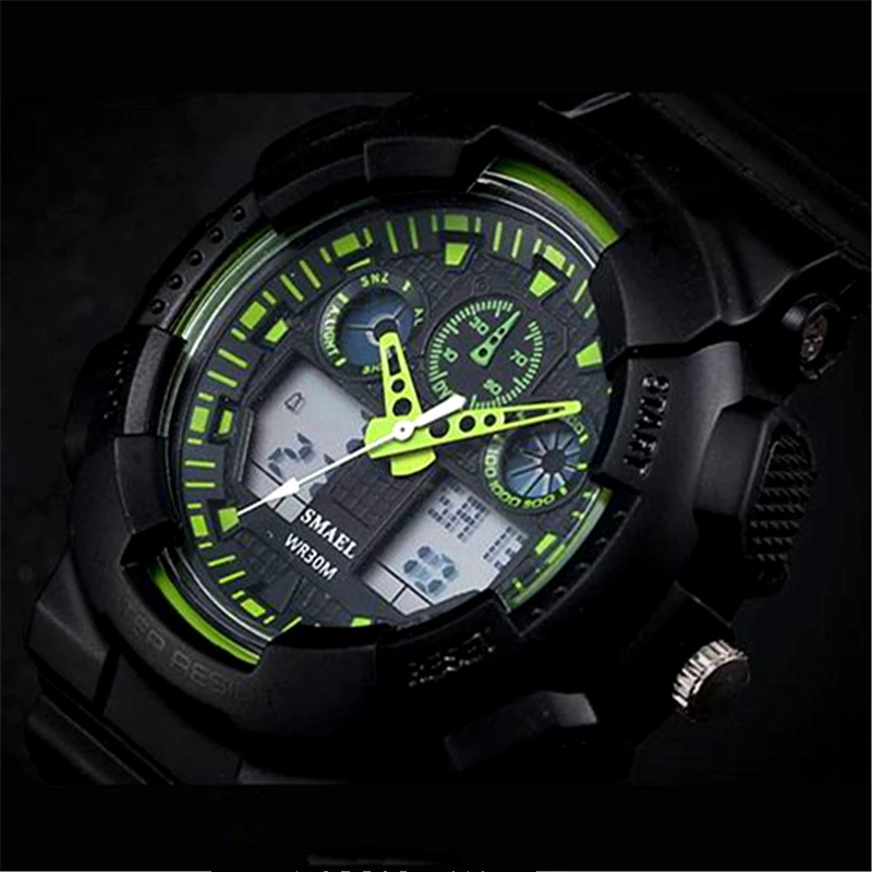 Часы SMAEL Мужские Цифровые в стиле G-shock спортивные аналоговые Кварцевые