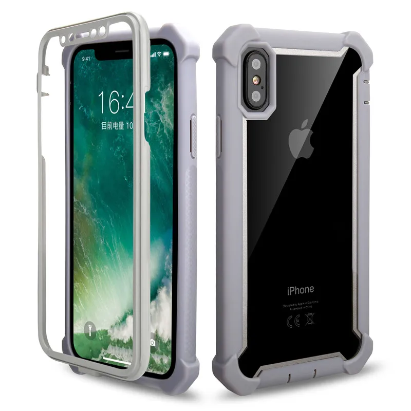 Gray Phone Case Модный противоударный Прозрачный чехол для телефона из ТПУ для iPhone 11 Pro Max X XR XS Max 6 6S 7 8 Plus 5S 5 SE, задняя крышка из поликарбоната - Цвет: Gray Phone Case