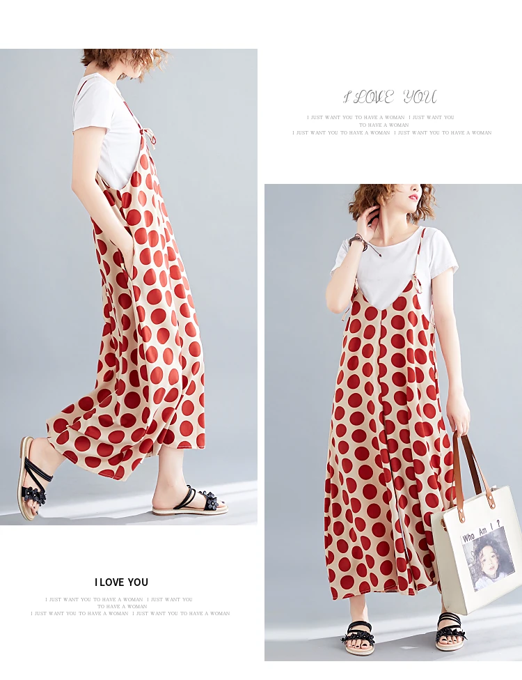 P Ammy Для женщин ремень комбинезон v-образным вырезом в горошек повседневный 2019