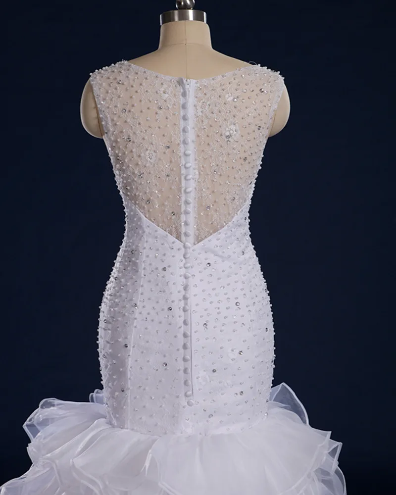 QQ Lover великолепное свадебное платье русалки из бисера 2021 Vestido De Noiva Sereia отвесное