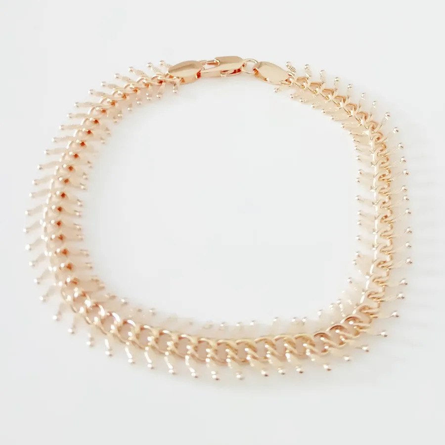 Модный браслет женский мужской классический золотой цвет 585 ювелирные изделия 10