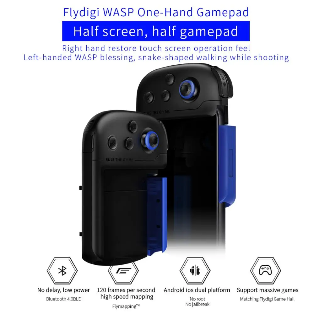Flydigi Осип Одноручный геймпад физический CapAir Mapping джойстик мобильный игровой контроллер PUBG CODM для iOS и Android