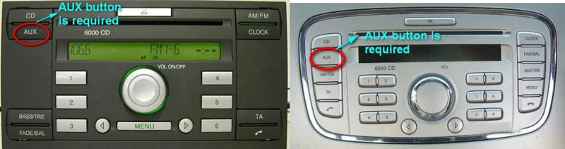 Biurlink автомобильный AUX USB микрофон Bluetooth адаптер для Ford Focus 6000CD радио Bluetooth музыкальный адаптер 12Pin беспроводной аудио вход