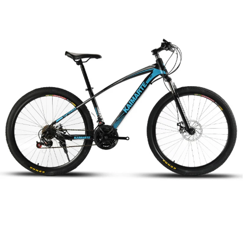 spoke black blue 26 дюймов горный велосипед 21 скорость высокоуглеродистая стальная рама велосипед двойные дисковые тормоза спицы колеса и нож колеса велосипед - Цвет: spoke black blue
