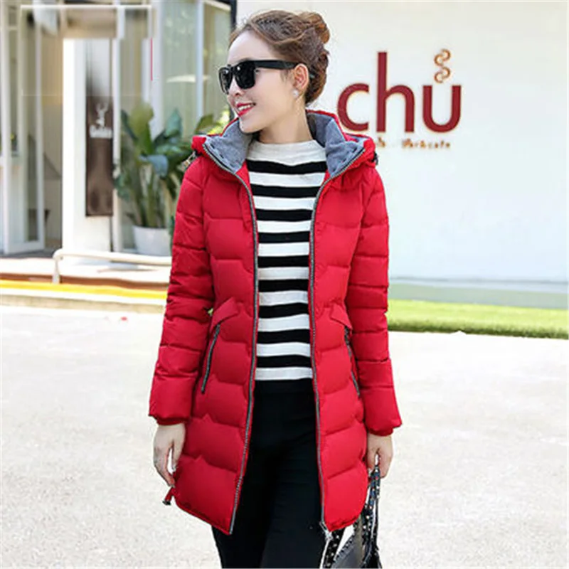 Новейшая зимняя хлопковая куртка модные женские парки с капюшоном женское