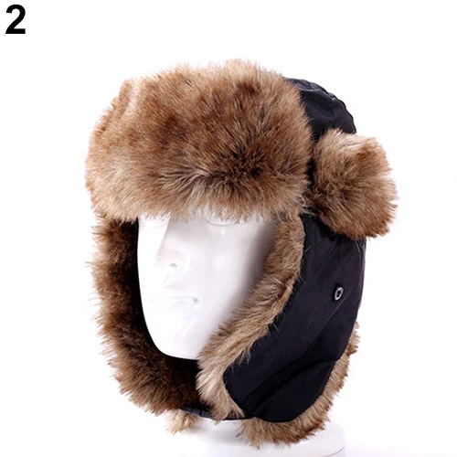 Мужская Теплый Мочка Уха Маска Снег Горнолыжный Траппер Авиатор Trooper Зима Hat Cap| |