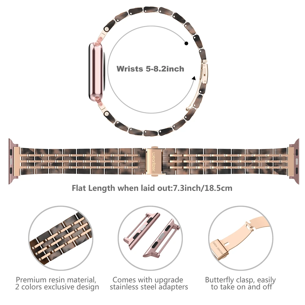 Ремешок из нержавеющей стали для Apple Watch Band Series 3/2/1 38 мм 42 металлический спортивный