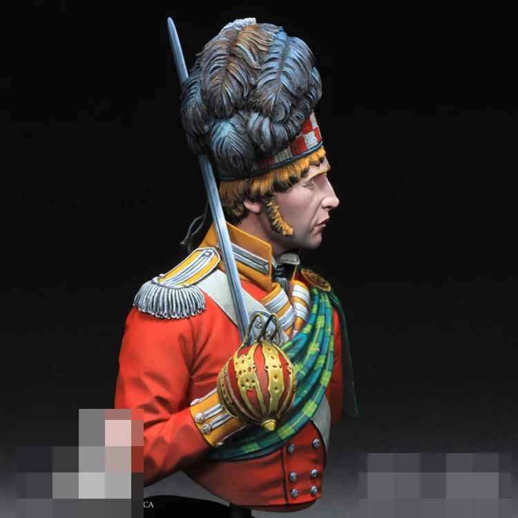 1/10 92nd полк ног Гордон хайландерс Ватерлоо 1815 Смола Модель бюст GK несобранный и