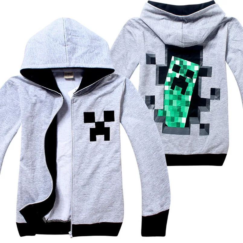 2018 осенние и зимние новые Minecraft Детский мультфильм шаблон хлопчатобумажная