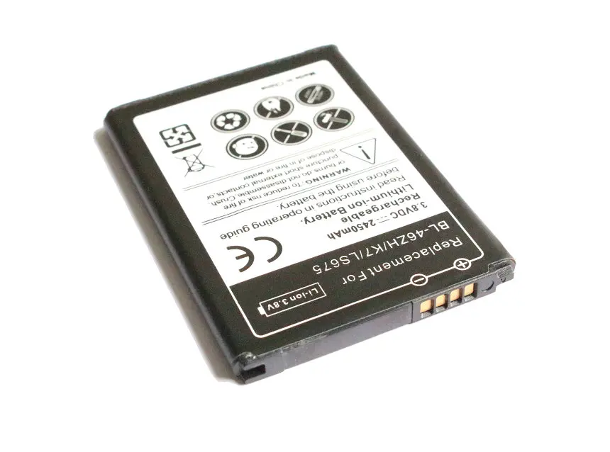 Ciszean 1x2450 мА/ч BL 46ZH Батарея для LG AS330 K332 K350N K371 K373 K7 Tribute 5 K8 (2016) K89 LS675 M1 M1V MS330 US375|battery