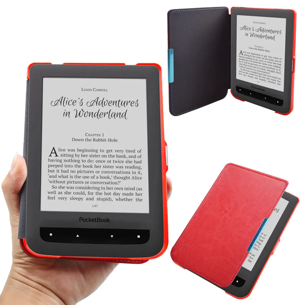 Чехол-книжка Pocketbook Basic 2 Touch Lux2, для PB 614, 615, 624, 625, 626, электронной книги, магнитный закрывающийся чехол