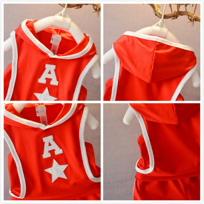 BibiCola boys clothes summer children clothing sets cotton vest+shorts 2pcs suit for baby sports 1-4Y |