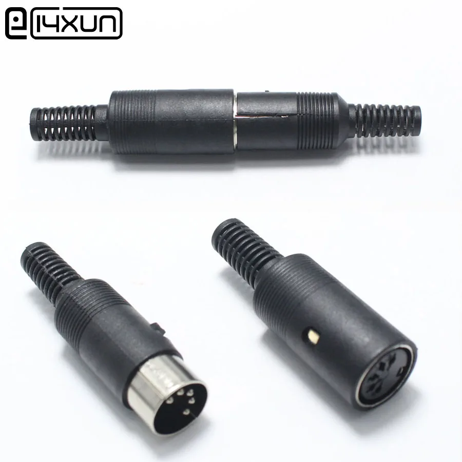 Штекерный разъем питания постоянного тока с черным пластиковым стандартом 5