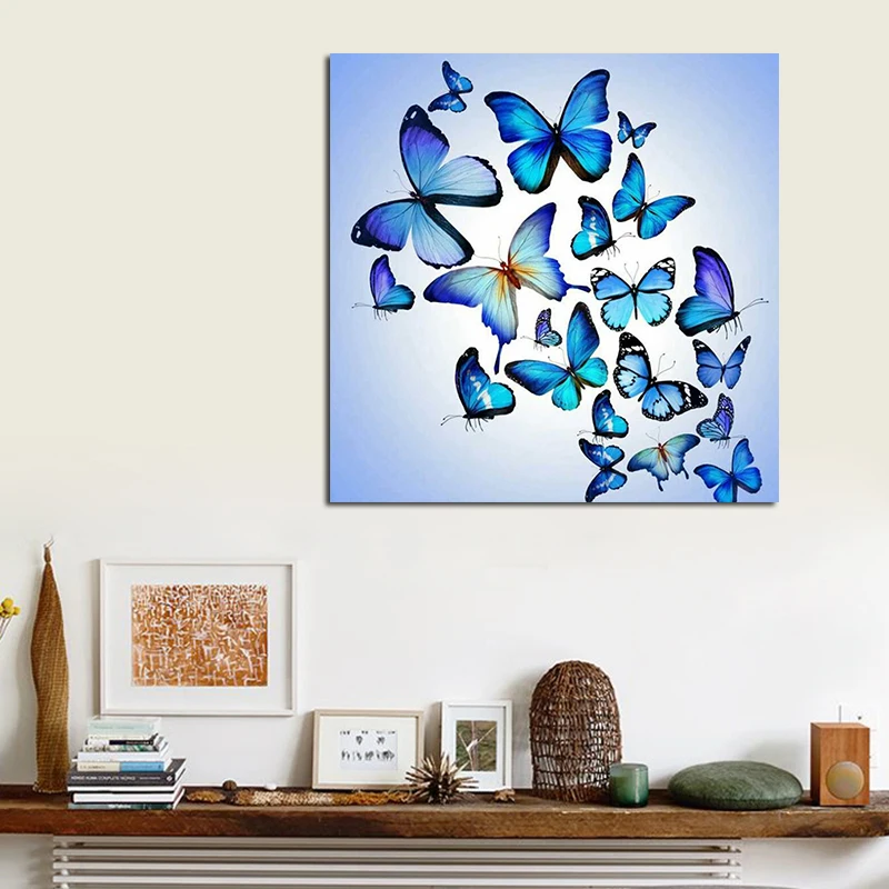 5D Diy Diamond Painting Cartoon Animal Butterfly Cross Stitch Square Mosaic Craft Embroidery Paintings On - 5D Мозаика из алмазной живописи Diy с изображением мультяшных животных бабочек крестиком на квадратной основе.