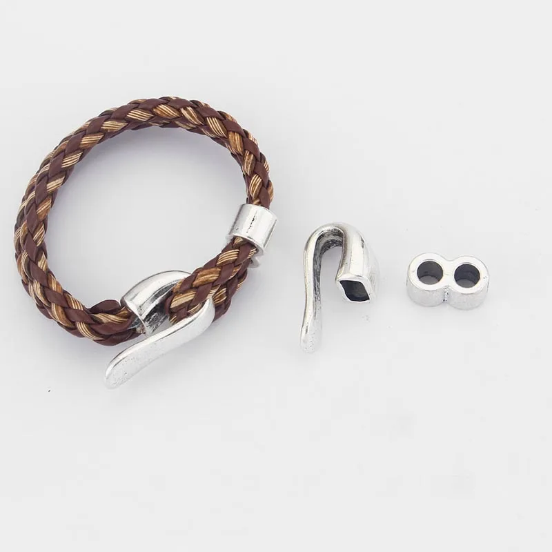 5 комплектов застежка для браслета фурнитура 2 нитей мм круглых кожаных