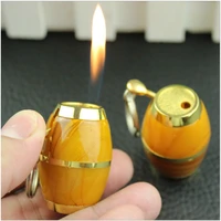 creative fire barrels cigarette lighter butane gas miniature model ornaments unique toy lighter home decoration for gift