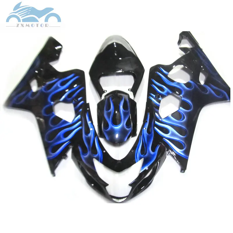 Набор обтекателей для мотоциклов SUZUKI GSXR600 750 2004 2005 04 05 GSXR 600 K4 blue flames|Накладки и