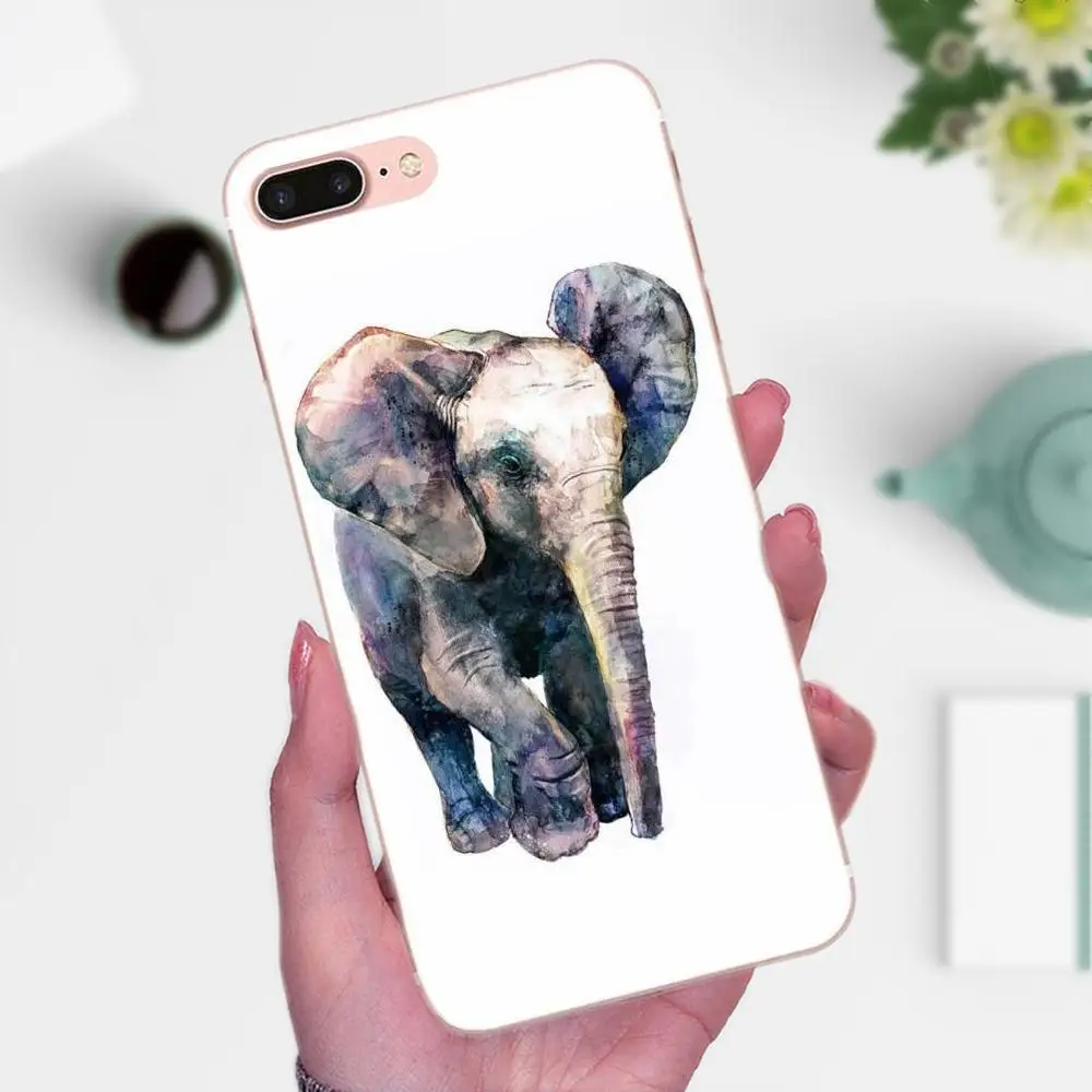 Чехол для мобильного телефона из ТПУ с изображением животных слона Apple iPhone 4 4S 5 5C 5S