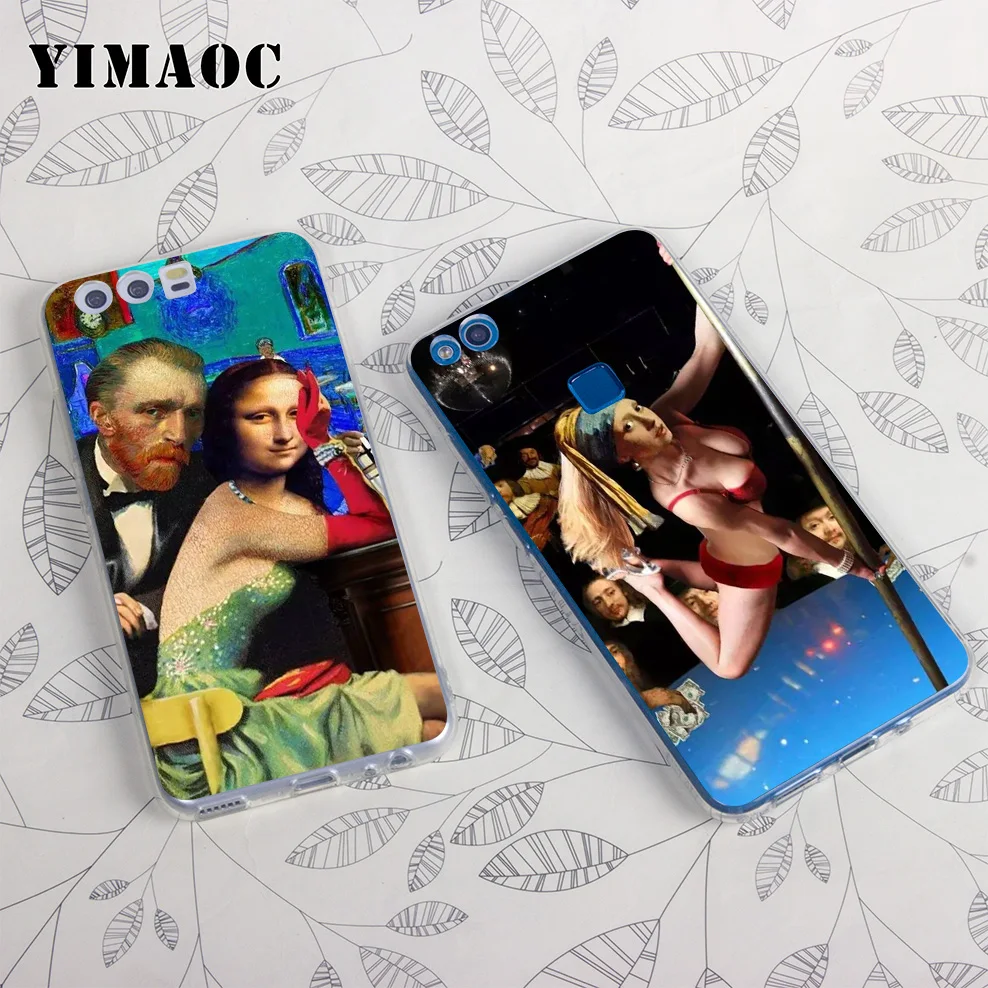 YIMAOC Мона Лиза Ван Гог мягкий чехол для huawei Honor 10 9 8X 8C 8 7C 7X 7A Pro 6A Note Nova 3i 3 2i Y6 Y7 Y9 Prime 2018