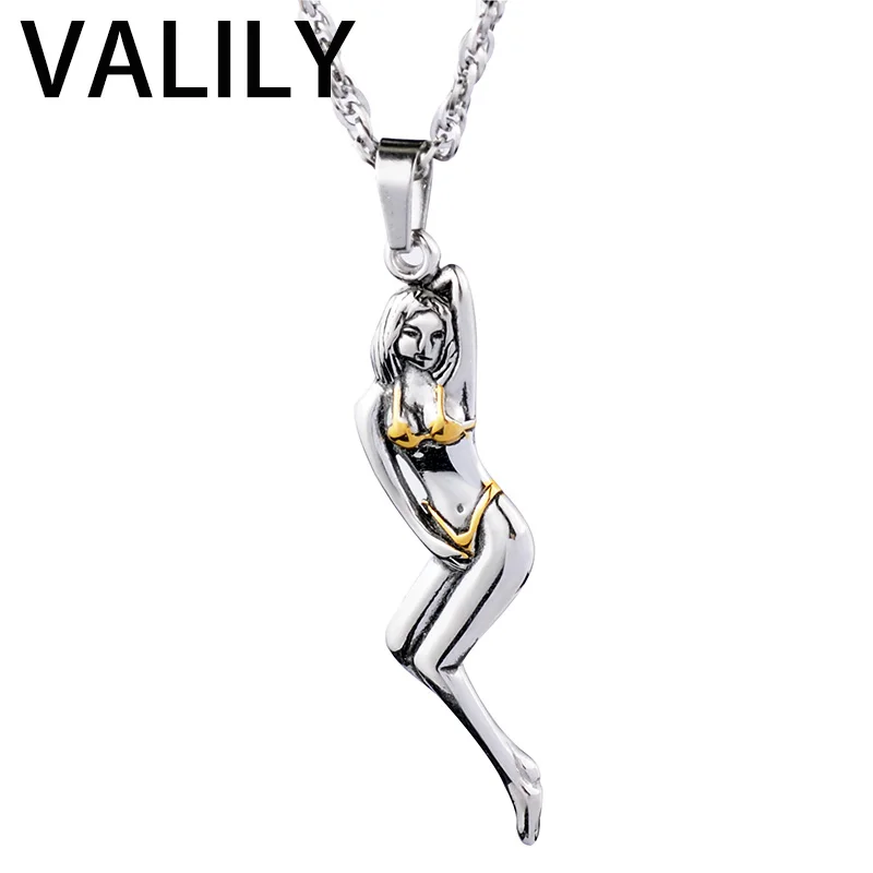 Женское Ожерелье с кулоном Valily ожерелье из нержавеющей стали золотистого цвета