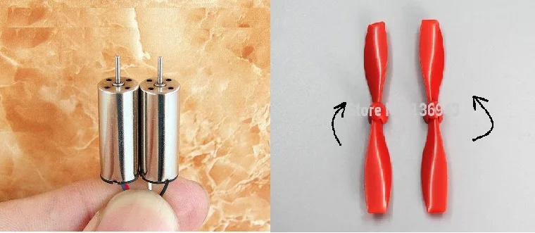 2 пары Магнитных Моторов для квадрокоптера 8520 NdFeB без сердечника 3,7 в/47000 об/мин + пропеллеры