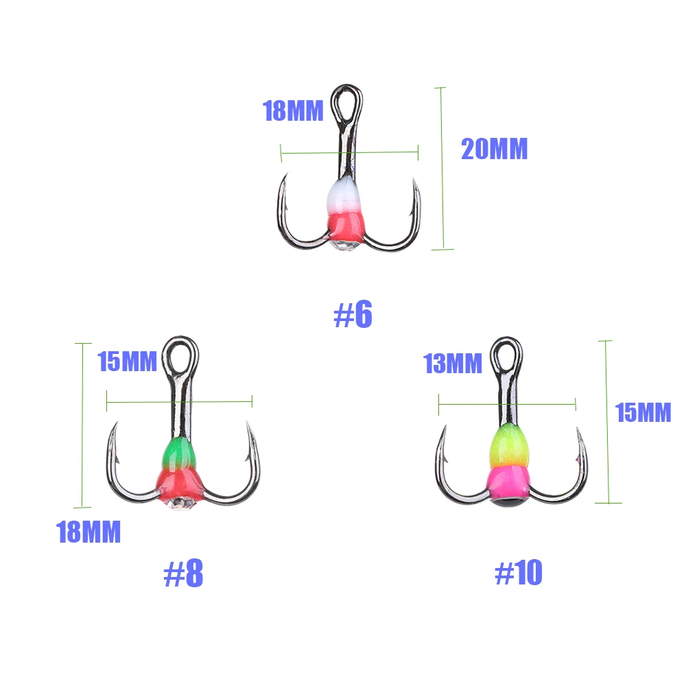5 шт./компл. прочные рыболовные крючки из углеродистой стали с тремя захватами