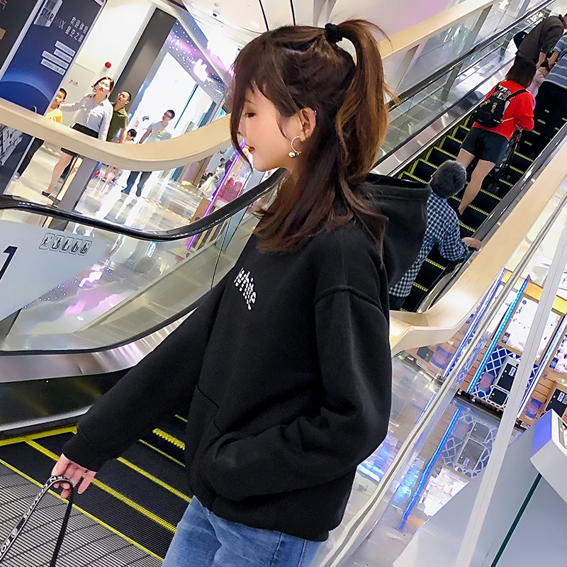 Толстовки женские с капюшоном зимний пуловер Плюс Размеры XXL толстовки Для