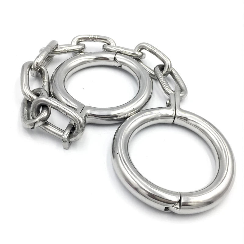 Наручники из нержавеющей стали наручники на лодыжке для связывания секс раб руки