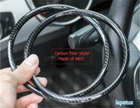 lapetus dashboard outlet decoration ring cover trim 2 pcs carbon fiber style fit for ford mustang 2015 2016 2017 2018 2019 abs