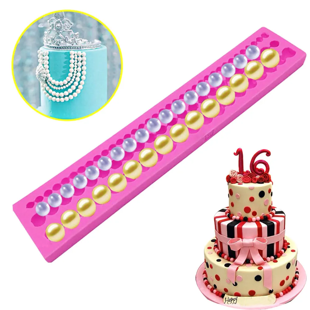 DIY милые жемчужные бусины силиконовая форма для помадки Инструменты торта